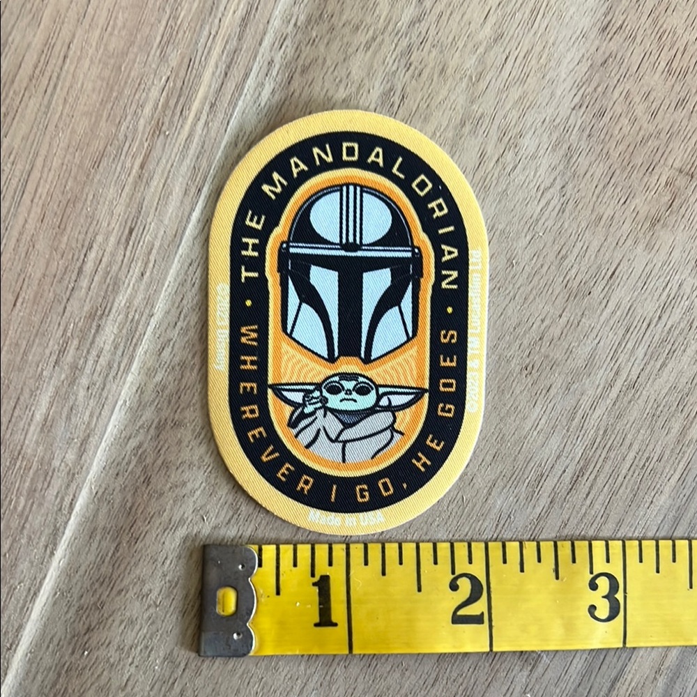 Disney The Mandalorian Yellow and Black Patch
